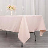 60x102inch Blush Rose Gold 200 GSM Seamless Premium Polyester Rectangular Tablecloth