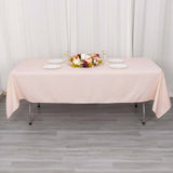 60x102inch Blush Rose Gold 200 GSM Seamless Premium Polyester Rectangular Tablecloth