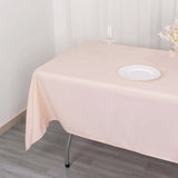 60x102inch Blush Rose Gold 200 GSM Seamless Premium Polyester Rectangular Tablecloth