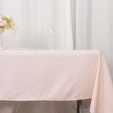 60x102inch Blush Rose Gold 200 GSM Seamless Premium Polyester Rectangular Tablecloth