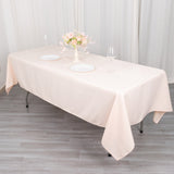 60x102inch Blush Rose Gold 200 GSM Seamless Premium Polyester Rectangular Tablecloth