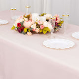 60x102inch Blush Rose Gold 200 GSM Seamless Premium Polyester Rectangular Tablecloth