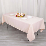 60x102inch Blush Rose Gold 200 GSM Seamless Premium Polyester Rectangular Tablecloth