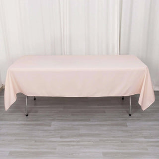 Elevate Your Event Decor with the Blush Polyester Tablecloth