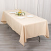 60x102inch Beige Seamless Premium Polyester Rectangular Tablecloth - 200GSM