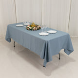 60"x102" Dusty Blue Premium Polyester Rectangular Tablecloth - 220GSM