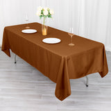Create a Chic and Inviting Ambiance with the Cinnamon Brown Linen Tablecloth