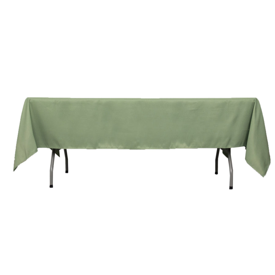 60x102inch Eucalyptus Sage Green 200 GSM Seamless Premium Polyester Rectangular Tablecloth