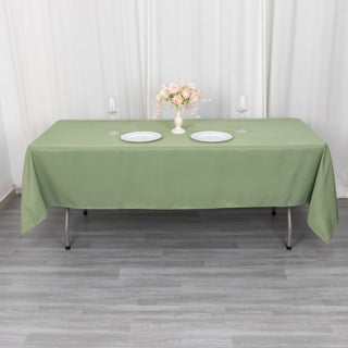 Elevate Your Event with the Dusty Sage Green Premium Polyester Tablecloth