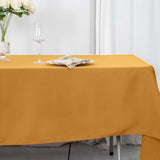 60"x102" Gold Premium Polyester Rectangular Tablecloth - 220GSM