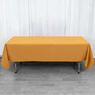 <span style="background-color:transparent;color:#000000;">Premium Gold Polyester Rectangular Tablecloth 60"x102"</span>