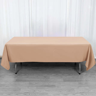 <h3 style="margin-left:0px;"><strong>Premium Nude Polyester Rectangular Tablecloth</strong>