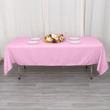 Pink Seamless Premium Polyester Rectangular Tablecloth 220GSM 60x102inch