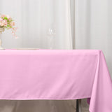 Pink Seamless Premium Polyester Rectangular Tablecloth 220GSM 60x102inch