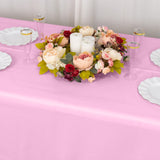 Pink Seamless Premium Polyester Rectangular Tablecloth 220GSM 60x102inch