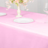 Pink Seamless Premium Polyester Rectangular Tablecloth 220GSM 60x102inch