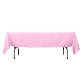 Pink Seamless Premium Polyester Rectangular Tablecloth 220GSM 60x102inch