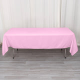 Pink Seamless Premium Polyester Rectangular Tablecloth 220GSM 60x102inch