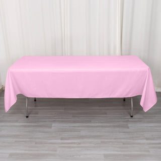 <h3 style="margin-left:0px;"><strong>Premium Pink Polyester Rectangular Tablecloth</strong>