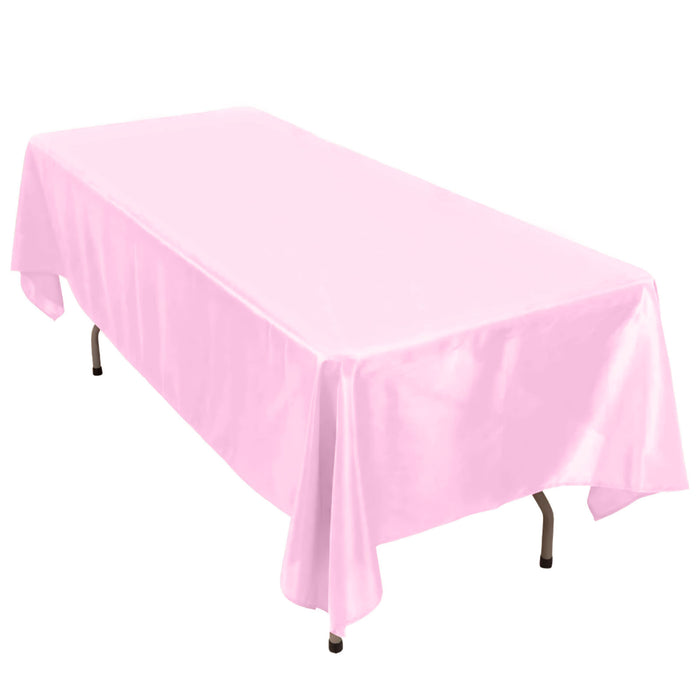 Pink Seamless Premium Polyester Rectangular Tablecloth 220GSM 60x102inch