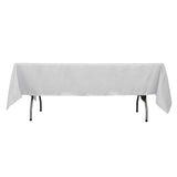 60"x102" Silver Premium Polyester Rectangular Tablecloth - 220GSM