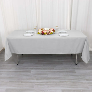 <span style="background-color:#ffffff;color:#1d1f25;">Premium Silver Polyester Rectangular Tablecloth 60"x102"</span>