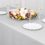 60"x102" Silver Premium Polyester Rectangular Tablecloth - 220GSM