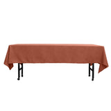 60\"x102\" Terracotta (Rust) Polyester Rectangular Tablecloth