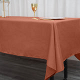 60\"x102\" Terracotta (Rust) Polyester Rectangular Tablecloth