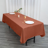 60\"x102\" Terracotta (Rust) Polyester Rectangular Tablecloth