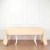 60inch x 126inch Beige Seamless Polyester Rectangular Tablecloth