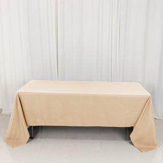 Revamp Your Tables with Our Stunning Beige Polyester Tablecloth