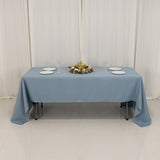 60x126inch Dusty Blue Seamless Premium Polyester Rectangular Tablecloth - 220GSM