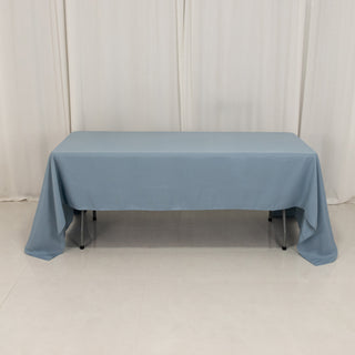 <h3 style="margin-left:0px;"><span style="background-color:transparent;color:#000000;">Elegant Dusty Blue Polyester Rectangular Tablecloth for Any Event</span>