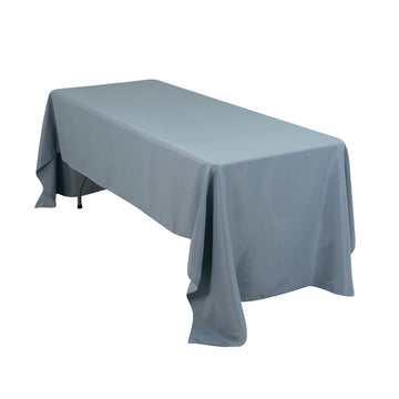 60"x126" Dusty Blue Seamless Premium Polyester Rectangular Tablecloth - 220GSM