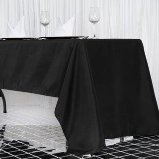 Black Premium Polyester Tablecloth for Elegant Events