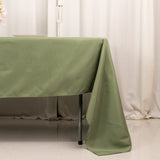 Dusty Sage Green Seamless Premium Polyester Rectangular Tablecloth 220GSM 60x126inch