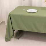 Dusty Sage Green Seamless Premium Polyester Rectangular Tablecloth 220GSM 60x126inch