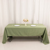 Dusty Sage Green Seamless Premium Polyester Rectangular Tablecloth 220GSM 60x126inch