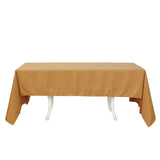 Premium Polyester 60x126inch Rectangle Tablecloth Gold