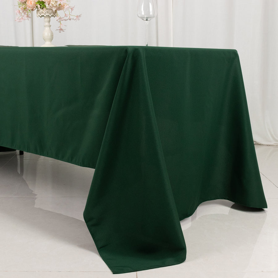 Hunter Emerald Green Seamless Premium Polyester Rectangular Tablecloth