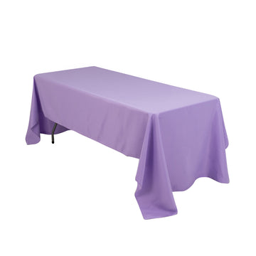 60"x126" Lavender Lilac Seamless Premium Polyester Rectangular Tablecloth - 220GSM