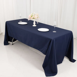 Make a Bold Statement with Our Navy Blue Polyester Tablecloth