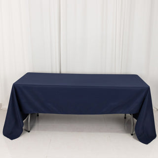 Revamp Your Tables with Our Stunning Navy Blue Polyester Tablecloth