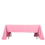 60x126inch Pink Seamless Premium Polyester Rectangular Tablecloth - 220GSM