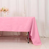 60x126inch Pink Seamless Premium Polyester Rectangular Tablecloth - 220GSM