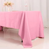 60x126inch Pink Seamless Premium Polyester Rectangular Tablecloth - 220GSM