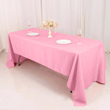 60x126inch Pink Seamless Premium Polyester Rectangular Tablecloth - 220GSM