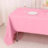 60x126inch Pink Seamless Premium Polyester Rectangular Tablecloth - 220GSM