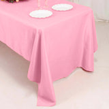 60x126inch Pink Seamless Premium Polyester Rectangular Tablecloth - 220GSM